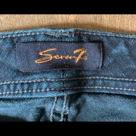 Seven7  Dark Wash Slim Boot Cut Jeans Sz 10 - Picture 7 of 10